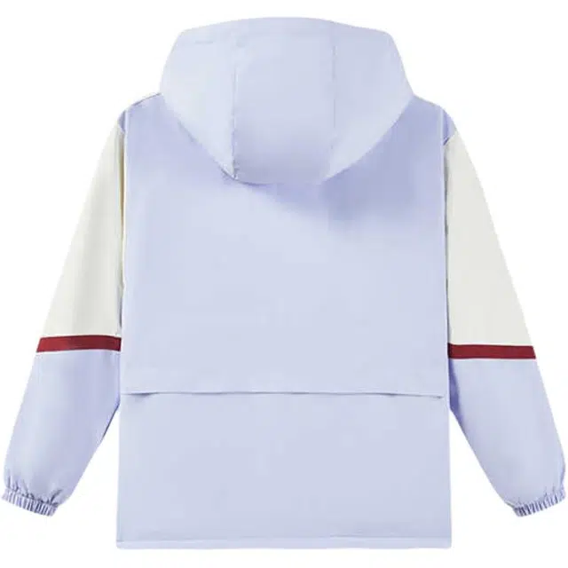 安踏儿童 字母拼色拉链连帽舒适透气加绒加厚夹克外套 晨曦紫 青少年