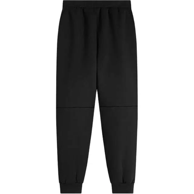 青少年 安踏儿童 字母中腰舒适透气加绒保暖宽松束脚针织运动裤 梦幻黑