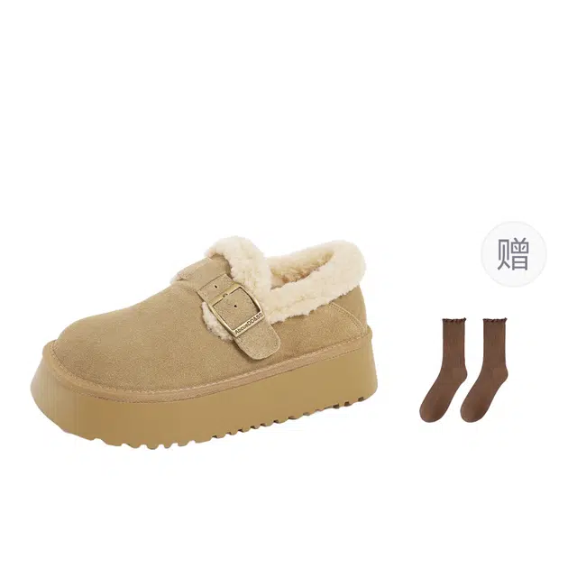 小鹿米利 厚底加绒加厚 生活休闲鞋 女款