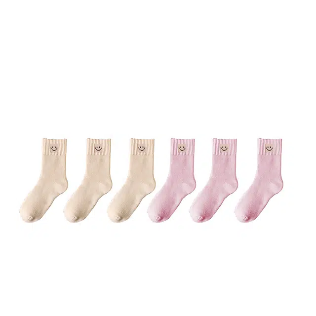 俞兆林 保暖极简风舒适透气中筒袜 女款 组合装