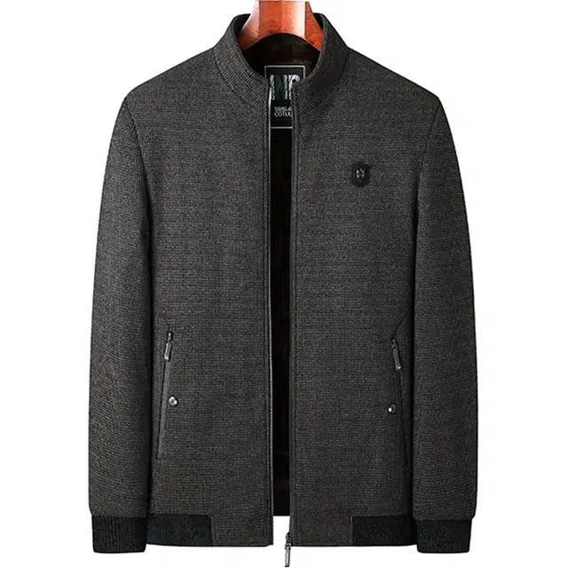 雅鹿 立领拉链商务休闲夹克外套 男款