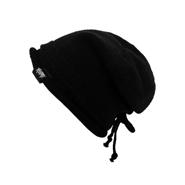 肯默 堆堆帽秋冬保暖 抽绳包头帽 内里加绒 自适应调节头围 腈纶 绒线帽 男女同款情侣款