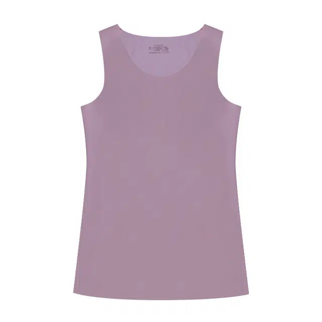 二三二三 加肥加大磨毛打底背心带胸垫一体式保暖上装 女款 紫色