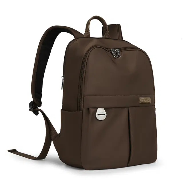 捷朗仕 休闲简约日常通勤时尚百搭 尼龙布 双肩包 男女同款情侣款 可可色冰川蓝赤陶色经典黑冷茶色淡奶油