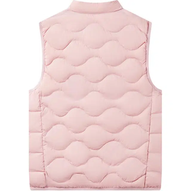 安踏儿童 热羽甲系列 轻薄舒适保暖羽绒马甲 粉色 青少年