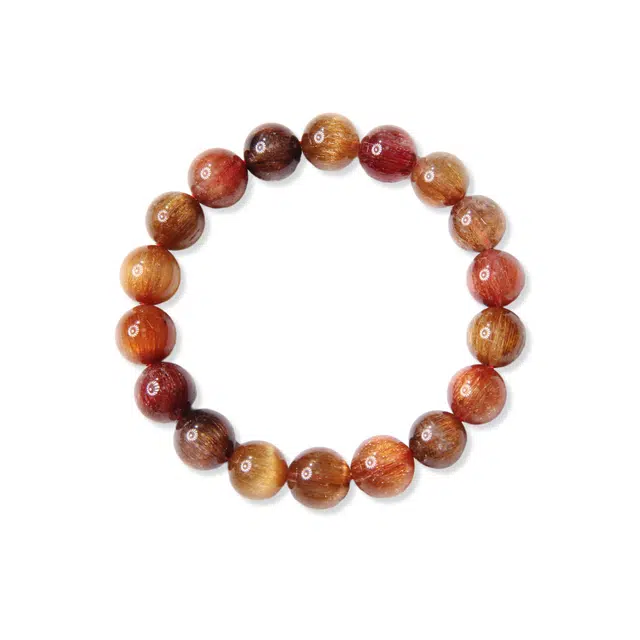 祥燕 新中式国潮发丝绵密铜发晶招财平安喜乐锦鲤好运 水晶 手串 男女同款情侣款