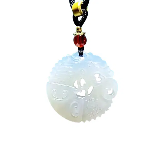 舒杰 同款新中式国风鱼化龙玉佩 和田玉 白玉/青白玉 男女同款情侣款