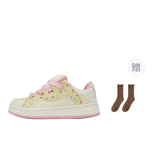 小鹿米利 高颜值甜美超软潮流时尚 板鞋 女款 粉色