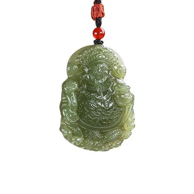 舒杰 国潮招财转运财神 和田玉 青白玉 男女同款情侣款