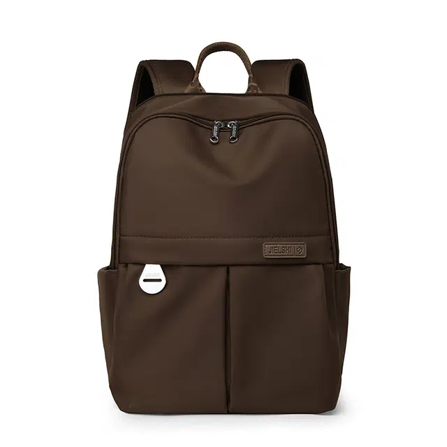 捷朗仕 休闲简约日常通勤时尚百搭 尼龙布 双肩包 男女同款情侣款 可可色冰川蓝赤陶色经典黑冷茶色淡奶油