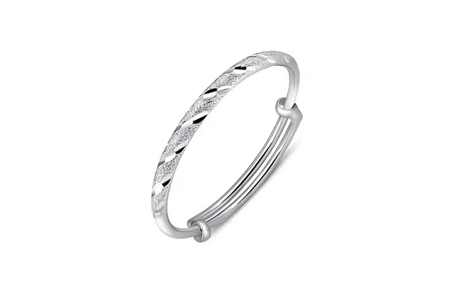 尚银福 满天星 甜蜜圆管简约小众设计高级感推拉流星雨 高级设计 好运 合金 手镯 女款