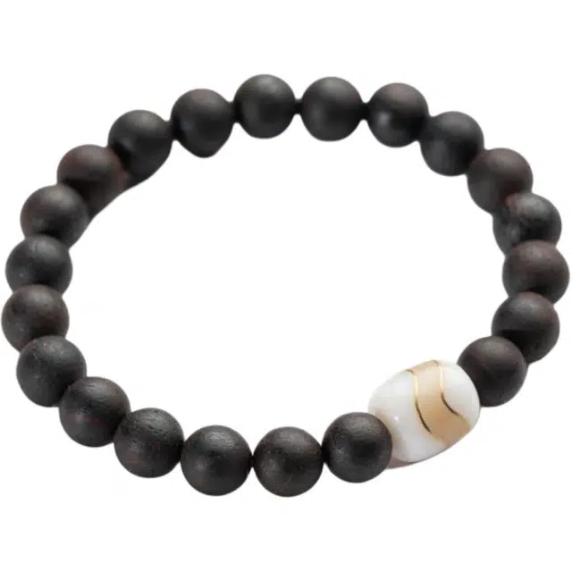 仙源 玛瑙天珠 平安健康新中式复古文艺高级气质  转运好运 节日生日送礼 礼盒装 降真香 木作手串 男女同款情侣款