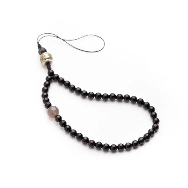 仙源 招财纳福护身 六字真言 手机挂件桶珠绕腕念珠文玩 好运 节日生日送礼 礼盒装 紫檀属 其他木作 男女同款情侣款