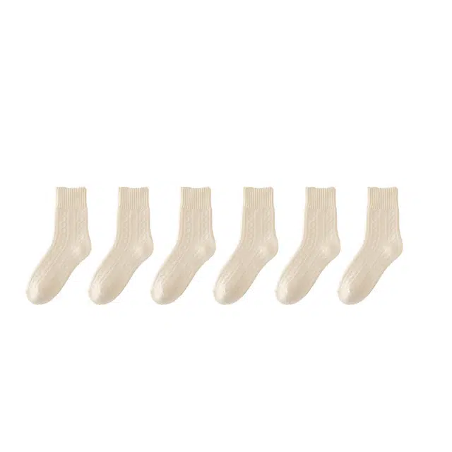 俞兆林 清新加绒加厚毛圈袜百搭高颜值保暖防臭防寒中筒袜 女款 组合装