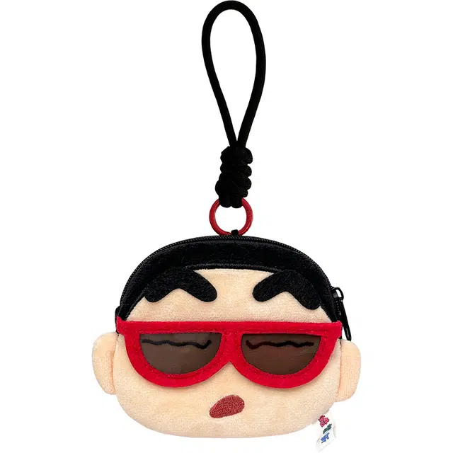 歪瓜出品 蜡笔小新角色 可爱零钱包收纳包钥匙扣 谷圈挂件