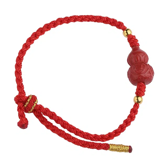 布达拉宫 国风新中式时来好运升职加薪事业有成葫芦转运珠编织手绳 朱砂 手链 男女同款情侣款