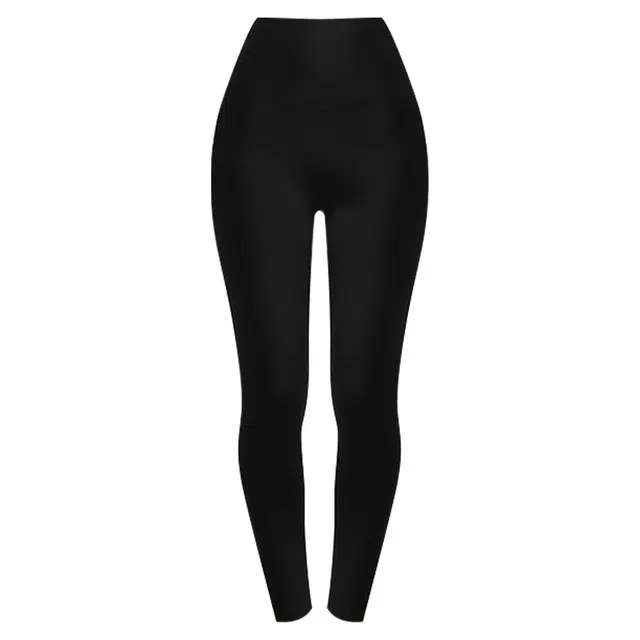 二三二三 舒适高腰无痕纯色简约塑身裤 女款 黑色