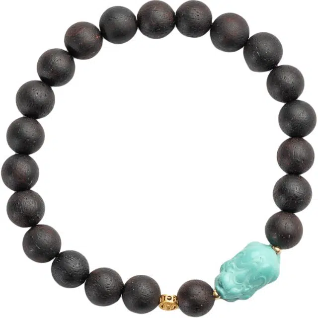 仙源 招财貔貅 雕刻国潮新中式 转运醒狮佛珠盘玩#好运 礼盒装 降真香 手串 男女同款情侣款