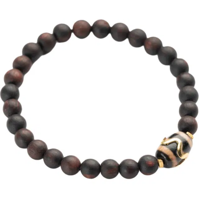 仙源 天珠 大众 国潮新中式单圈文玩佛珠念珠 #好运 节日生日送礼 礼盒装 降真香 木作手串 男女同款情侣款