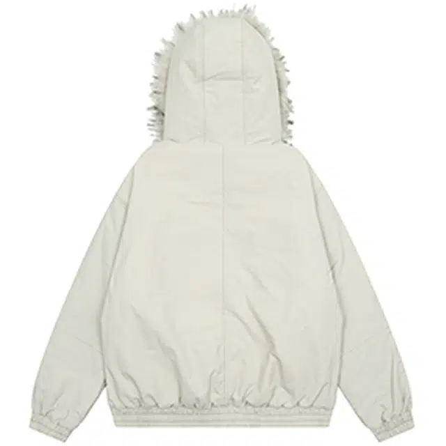 哒头下雨不愁 美式复古纯色毛领保暖舒适长袖小个子休闲时尚高级感连帽设计感派克服宽松棉服 女款