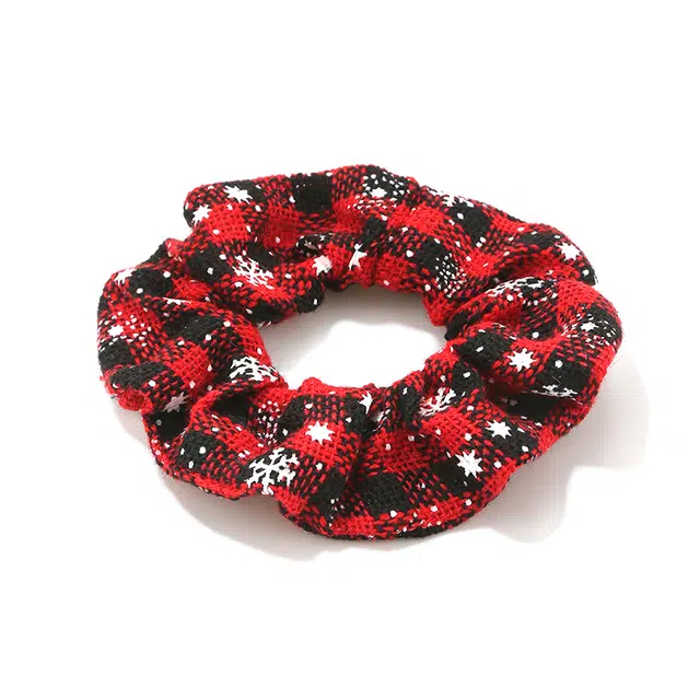 如花梦 秋冬圣诞款高弹力大肠 头饰 布艺 发圈 女款