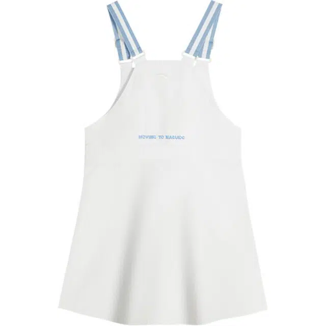 安踏儿童 综训系列 背带舒适时尚无袖连衣裙 雪花白 青少年