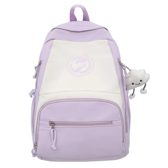 垣途者 休闲简约日常通勤时尚百搭 尼龙 双肩包 女款 黑色红色灰色紫色白色