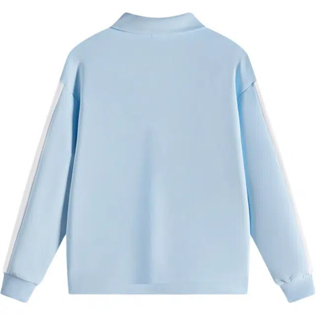 安踏儿童 舒芙蕾卫衣系列 针织套头长袖卫衣 冰凉蓝 青少年