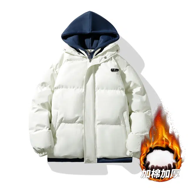 马员外 冬季新款棉衣日系潮牌面包服短款外套简约时尚潮流百搭棉服 男款