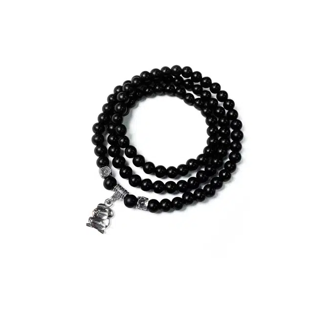 琉堇 生肖顺利平安守护叠戴文玩佛珠链 国风本命佛盘玩念珠 有钱花诸事顺利禅意串珠 生日送礼#好运 黑檀 手串 男女同款情侣款