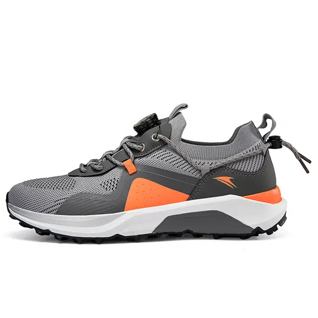 金莱克 舒适百搭减震防滑耐磨 低帮 休闲跑步鞋 男款 灰橙