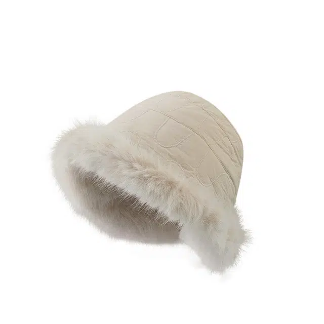 浪莎 秋冬季时尚加绒加厚毛绒帽女款夹棉不规则渔夫帽保暖防寒纯色蒙古帽 涤纶 绒线帽 女款