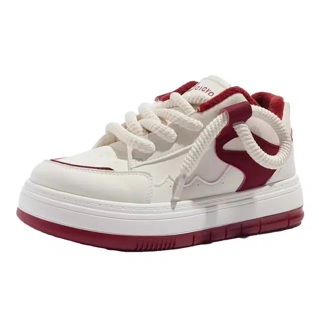 小鹿米利 多巴胺厚底美式面包鞋加绒加厚小白鞋 防滑耐磨 低帮 板鞋 女款