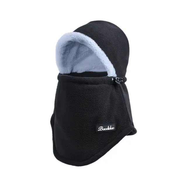 木林森 字母滴塑标松紧防寒面罩雷锋帽冬季围脖骑车保暖加厚骑行电动车防风连体帽 腈纶 帽子 男女同款情侣款