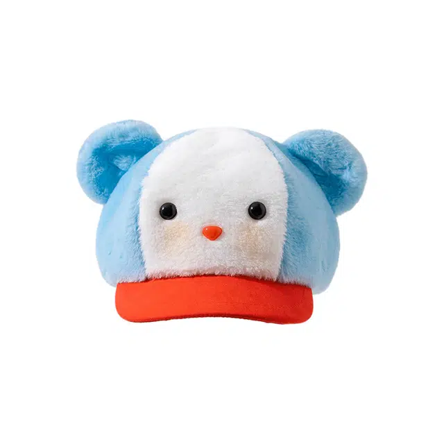 浪莎 韩系可爱卡通毛绒棒球帽女生秋冬季保暖百搭大头围显脸小帽子鸭舌帽 涤纶 鸭舌帽 女款