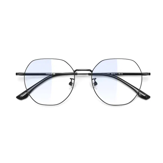 【联系客服可选度数】 苍木优品 防蓝光多边形近视镜框网上可定制近视镜片抗防蓝光辐射平光变色框架 功能性眼镜 男女同款情侣款