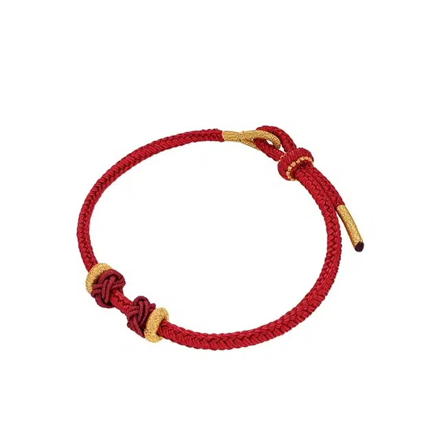 周大福 深色棉质编织手绳可调节配件【多款可选】 棉绳  首饰 手链 男女同款情侣款