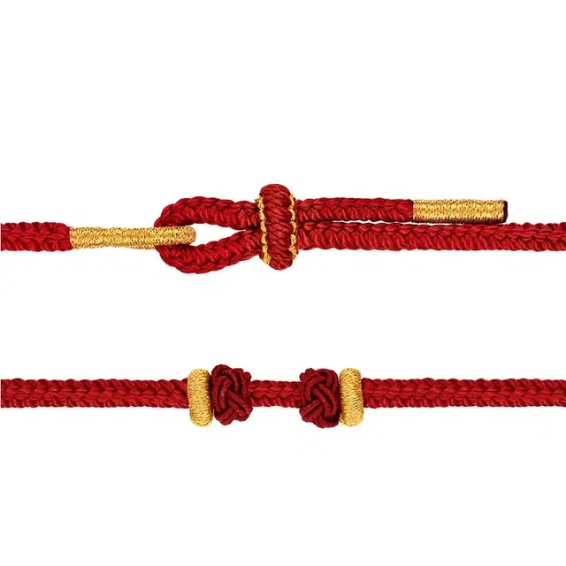 周大福 深色棉质编织手绳可调节配件【多款可选】 棉绳  首饰 手链 男女同款情侣款