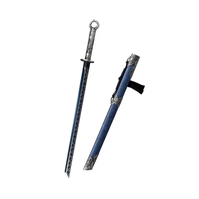 天子剑 蛟龙环首刀 高碳钢一体唐横刀合金装武术长刀 龙泉宝剑收藏未开刃 成品模型