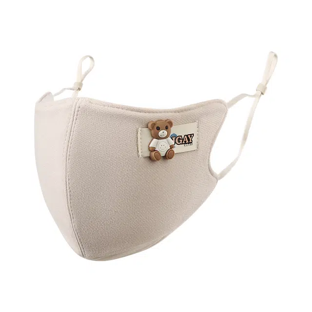 南极人 小熊保暖口罩冬季加绒大童防寒脸罩立体东北户外防风护脸 加厚 防晒面罩 儿童款