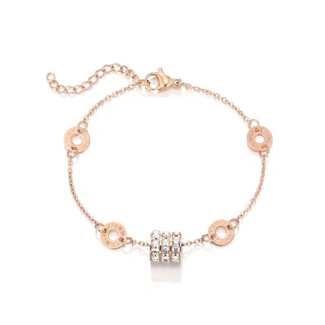 珂里 气质轻奢罗马数字 精致简约 高级感小众百搭首饰配饰 不锈钢 手链 女款