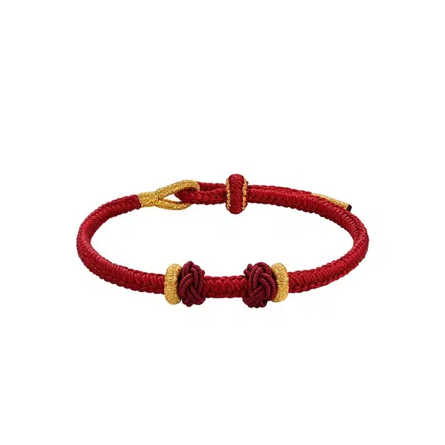 周大福 深色棉质编织手绳可调节配件【多款可选】 棉绳  首饰 手链 男女同款情侣款