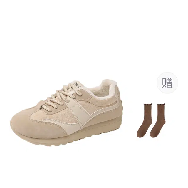 小鹿米利 新款复古拼色厚底运动鞋老爹鞋小众设计阿甘鞋 生活休闲鞋 女款