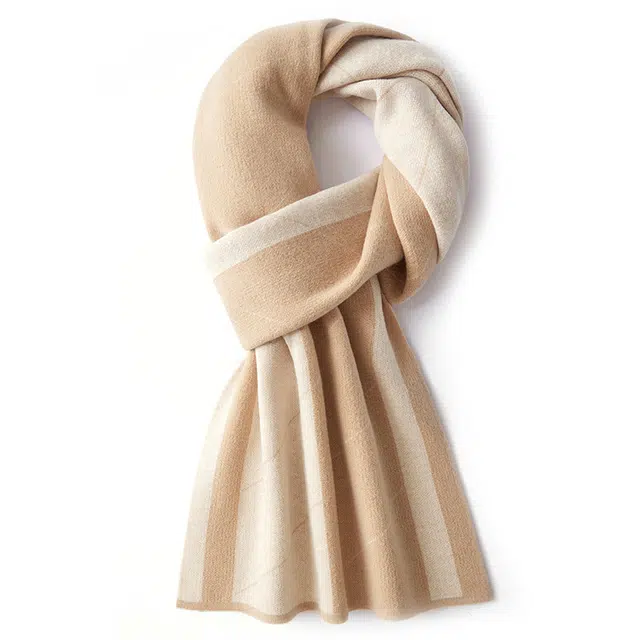 啄木鸟 拼接百搭气质穿搭保暖高档礼盒 羊毛 绒线围巾 女款