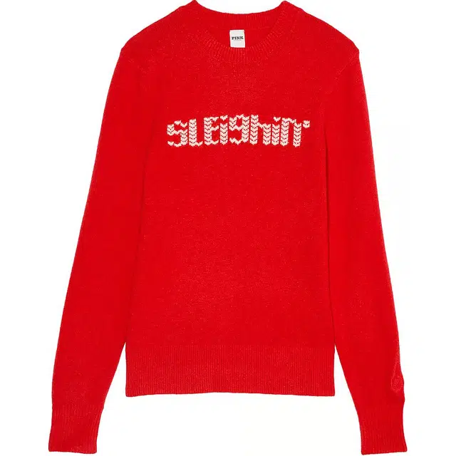 Victoria's Secret PINK Crewneck SweaterRed Pepper Sleighin