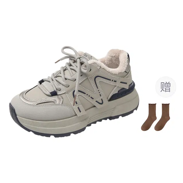 小鹿米利 学生跑步运动 防滑耐磨 低帮 老爹鞋 女款