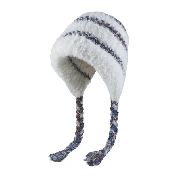 北极绒 大头围毛绒绒巨显脸小护耳帽秋冬加厚保暖可爱防寒雷锋帽百搭针织 聚酯纤维 绒线帽 男女同款情侣款