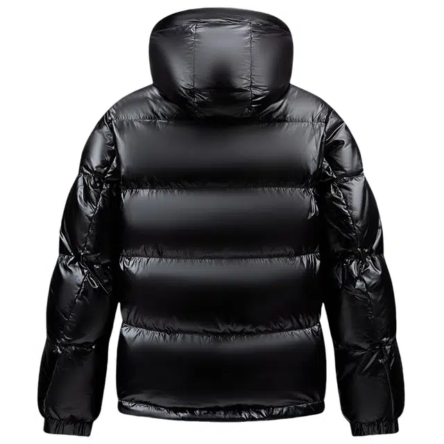 鸭鸭 亮面系列 中青年时尚韩版潮流百搭短款连帽户外休闲运动防寒保暖面包羽绒服 男款