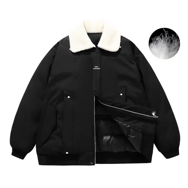 The Simpsons Logo Embroidered Sherpa Jacket