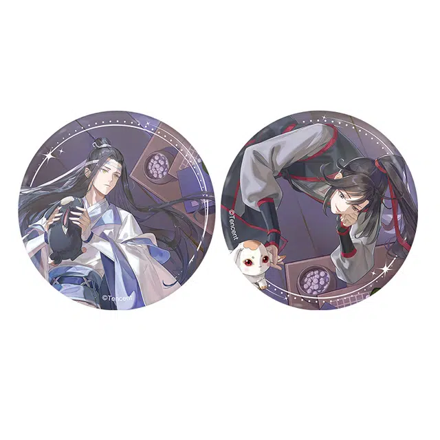 腾讯视频草场地 魔道祖师 闲庭嬉兔系列 镭射票 立牌 色纸 钥匙扣 透卡 胶片卡 徽章